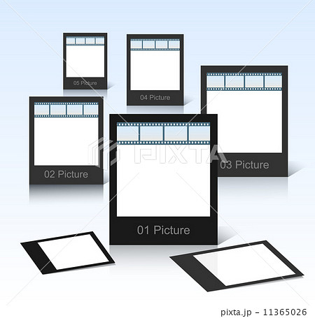 Vector black photo frames on shiny background Vector black photo frames on shiny background 11365026