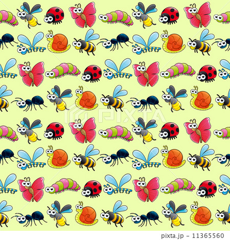 Funny insects with background. Funny insects with background. 11365560