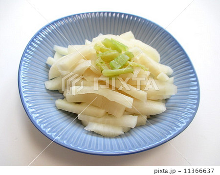 食べやすいように切ったたくあん 11366637