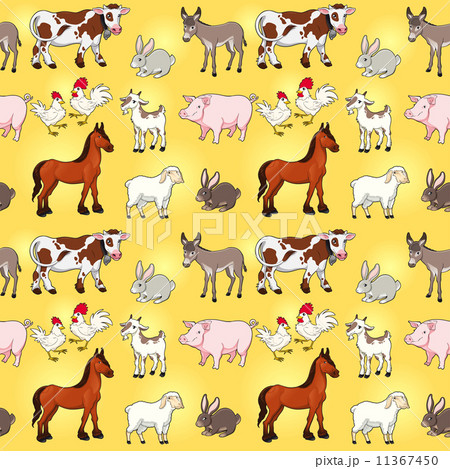 Funny farm animals with background 11367450