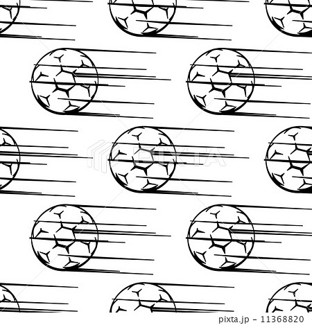 Seamless pattern of soccer balls or footballs with motion trail Seamless pattern of soccer balls or footballs with motion trail 11368820