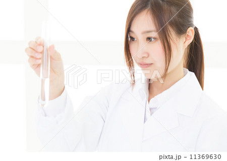 試験管を持つ白衣の女性 試験管を持つ白衣の女性 11369630