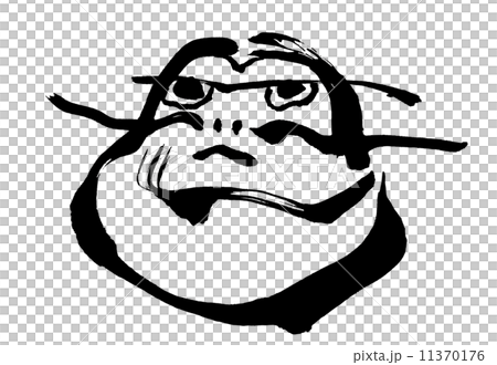 墨絵　だるま.n 11370176