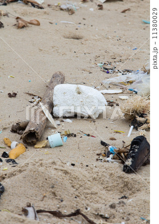 Garbage on the beach. 11380029