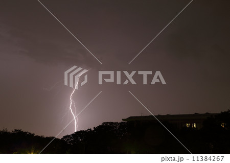 ゲリラ豪雨の稲光 ゲリラ豪雨の稲光 11384267