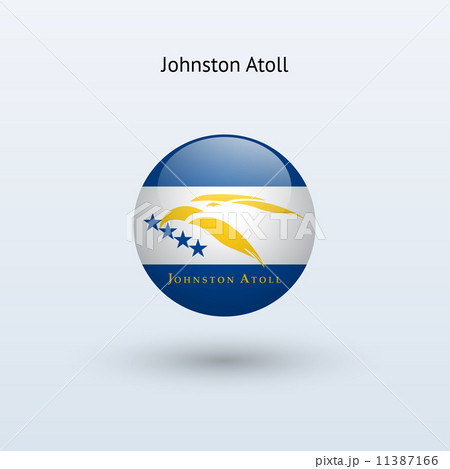 Johnston Atoll round flag. Vector illustration. 11387166