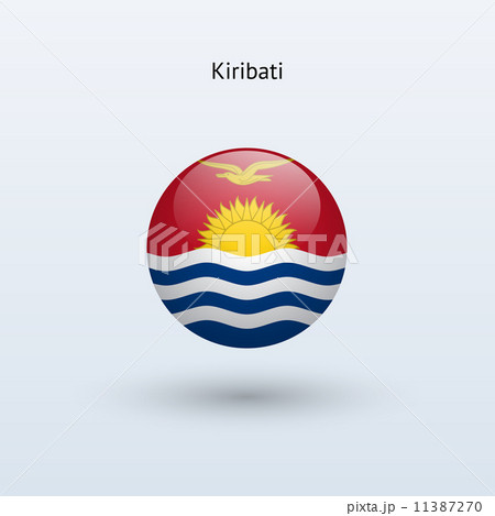 Kiribati round flag. Vector illustration. 11387270