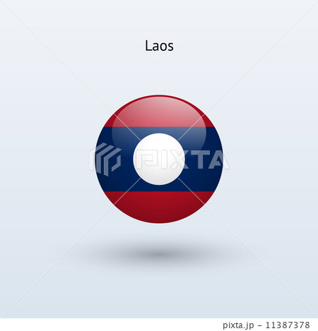 Laos round flag. Vector illustration. 11387378
