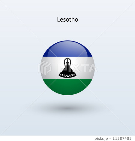Lesotho round flag. Vector illustration. Lesotho round flag. Vector illustration. 11387483
