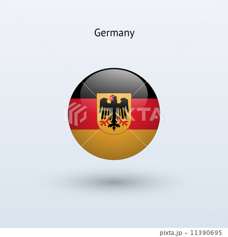 Germany round flag. Vector illustration. Germany round flag. Vector illustration. 11390695