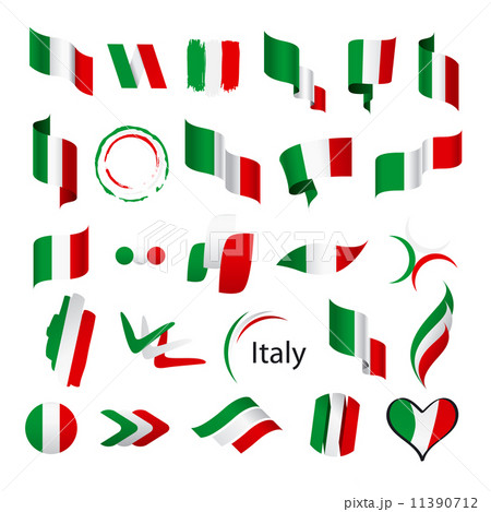 biggest collection of vector flags of Italy 11390712