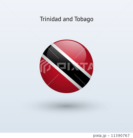 Trinidad and Tobago round flag. 11390767