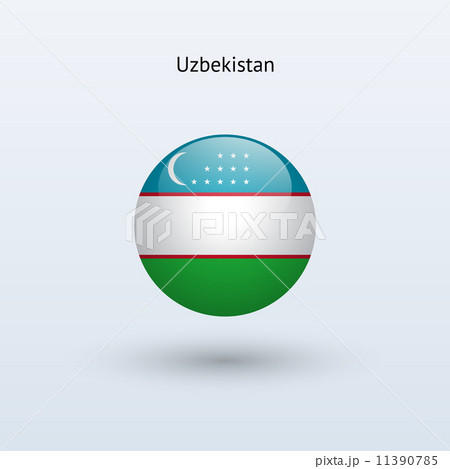 Uzbekistan round flag. Vector illustration. Uzbekistan round flag. Vector illustration. 11390785