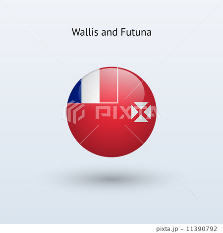 Wallis and Futuna round flag. Vector illustration. Wallis and Futuna round flag. Vector illustration. 11390792
