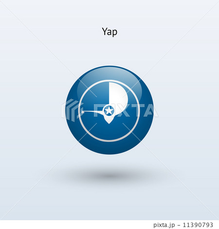 Yap round flag. Vector illustration. 11390793