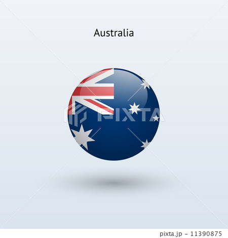Australia round flag. Vector illustration. Australia round flag. Vector illustration. 11390875