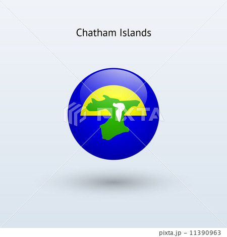 Chatham Islands round flag. Vector illustration. 11390963