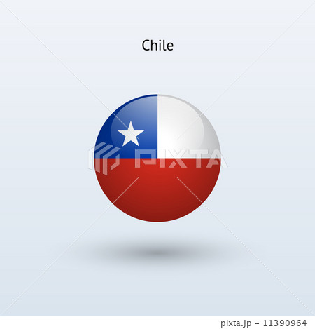 Chile round flag. Vector illustration. Chile round flag. Vector illustration. 11390964