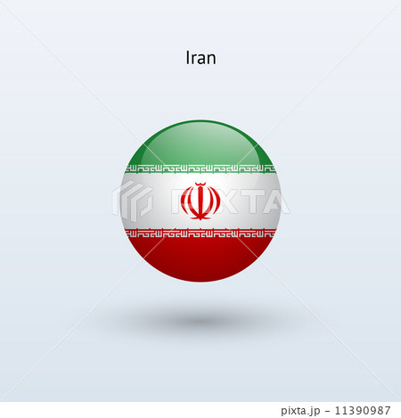 Iran round flag. Vector illustration. 11390987