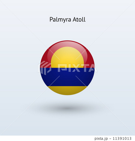 Palmyra Atoll round flag. Vector illustration. 11391013