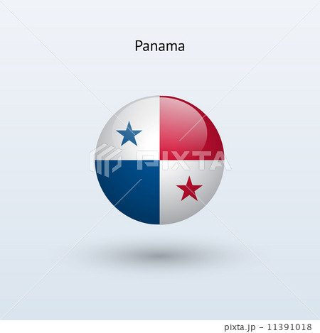 Panama round flag. Vector illustration. Panama round flag. Vector illustration. 11391018