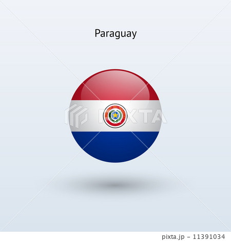 Paraguay round flag. Vector illustration. 11391034