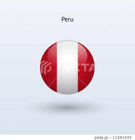 Peru round flag. Vector illustration. 11391035