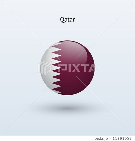 Qatar round flag. Vector illustration. Qatar round flag. Vector illustration. 11391055