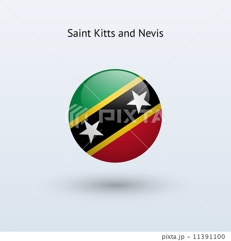 Saint Kitts and Nevis round flag. Saint Kitts and Nevis round flag. 11391100