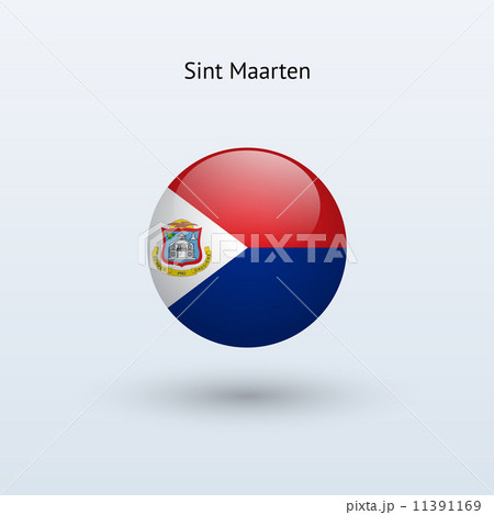 Sint Maarten round flag. Vector illustration. 11391169