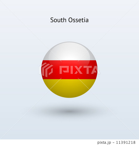 South Ossetia round flag. Vector illustration. South Ossetia round flag. Vector illustration. 11391218