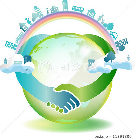 Holding Hands Of The Earth Stock Illustration