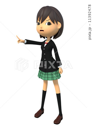 抗議する女子生徒 11392478