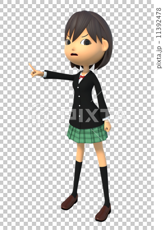 抗議する女子生徒 11392478