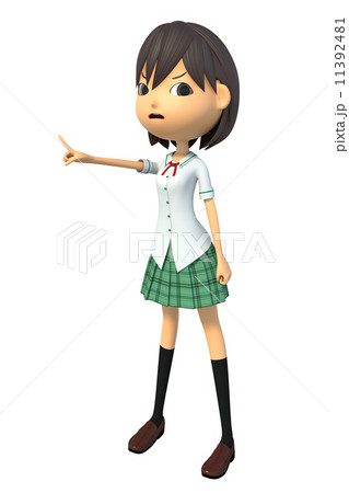 抗議する女子生徒 11392481