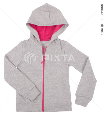 Gray child hoodie sweater. Isolated on white 11394066