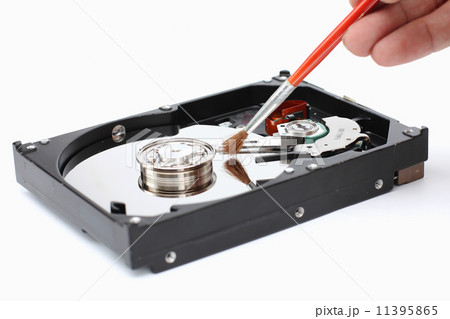 Harddisk cleaner on a white background. 11395865