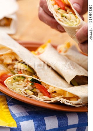 chef making tortilla 11396869