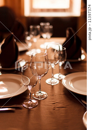 Tables set for meal Tables set for meal 11397374