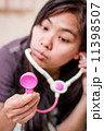 Beautiful young Asian woman Feel good 11398507