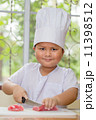 Asian kids are cooking the sushi 11398512