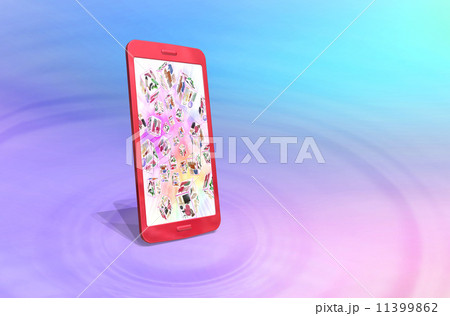 ホームページにアクセスするスマートフォン 11399862