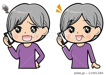 スマホで通話する女性 11401384