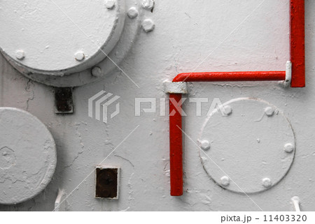 Abstract background with white and red painted technological elements 11403320
