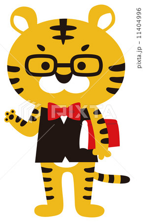 虎のコンシェルジュのイラスト素材