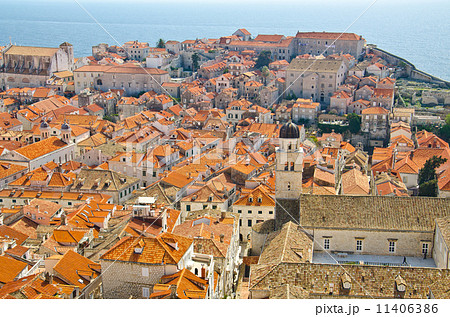 view on old center of Dubrovnik city and Church 11406386