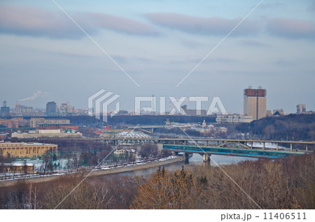 Skyscrapers in evening, Moscow 11406511