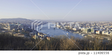 view of Budapest in evening, Hungary view of Budapest in evening, Hungary 11406556