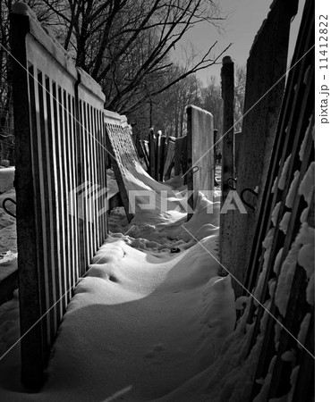Unfair border made of concrete blocks Unfair border made of concrete blocks 11412822