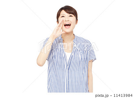 呼びかける女性 11413984